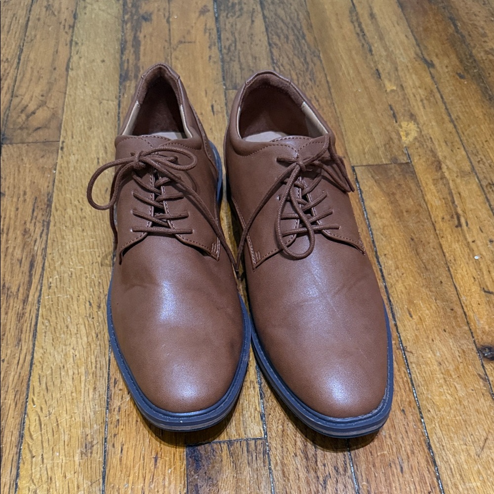 Goodfellow & Co Brown Leather Lace-Up Oxfords